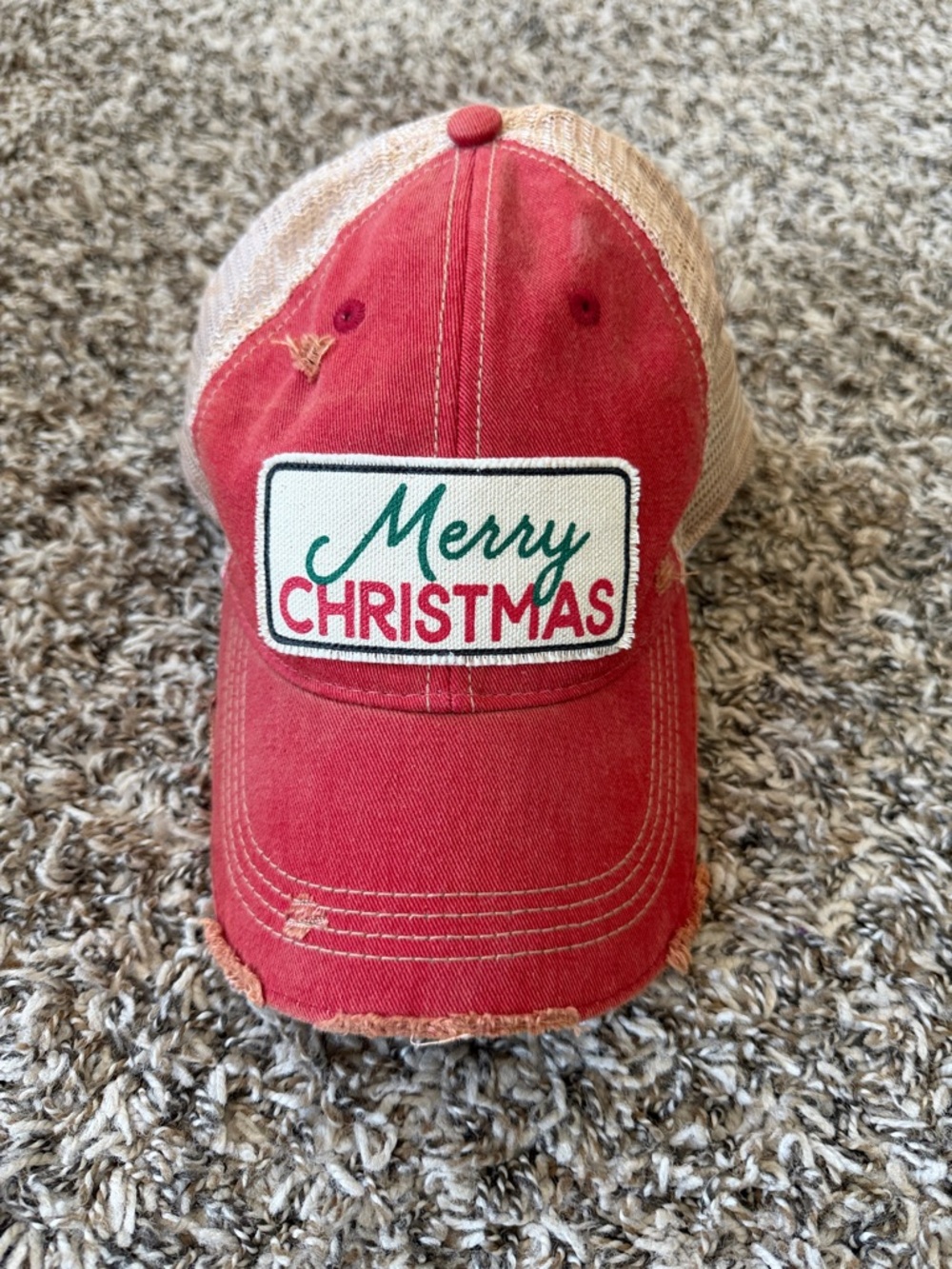 Merry Christmas Red Holiday Trucker Cap - Live Happy Co